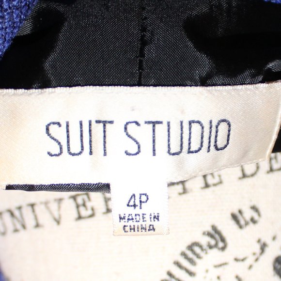 Blue Weave Pattern Blazer - Picture 9 of 12